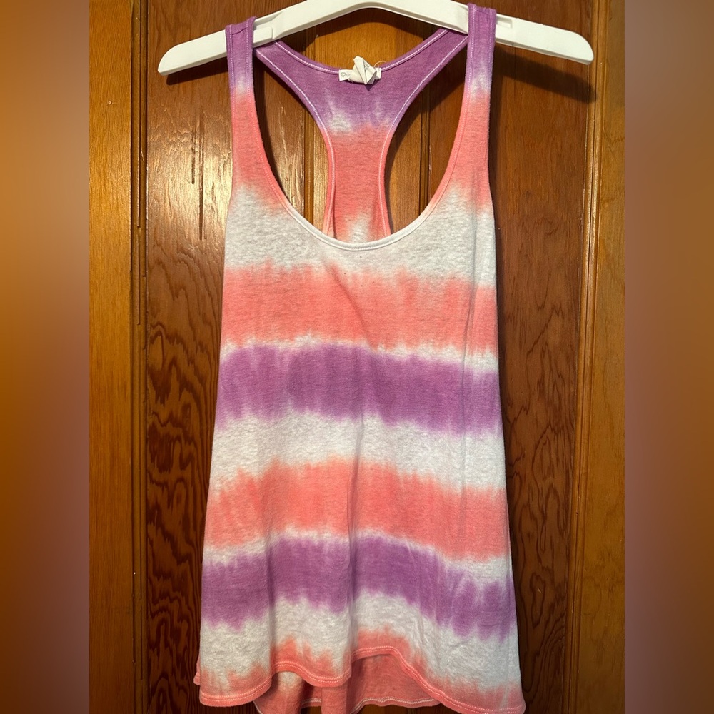 Aeropostale Pink and Purple Tie-Dye Tank Top